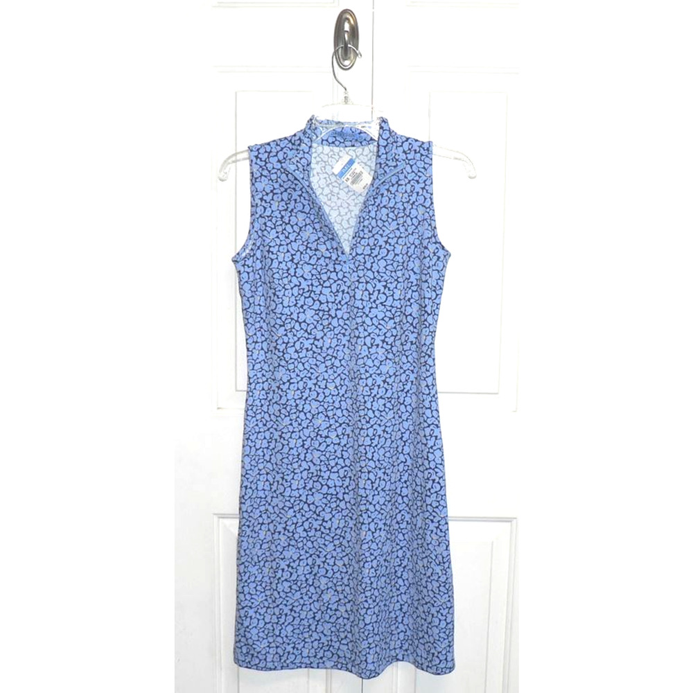 J. McLaughlin Bedford Catalina Cloth 1/4 Zip Sheath Dress Celandine Blue XS $228